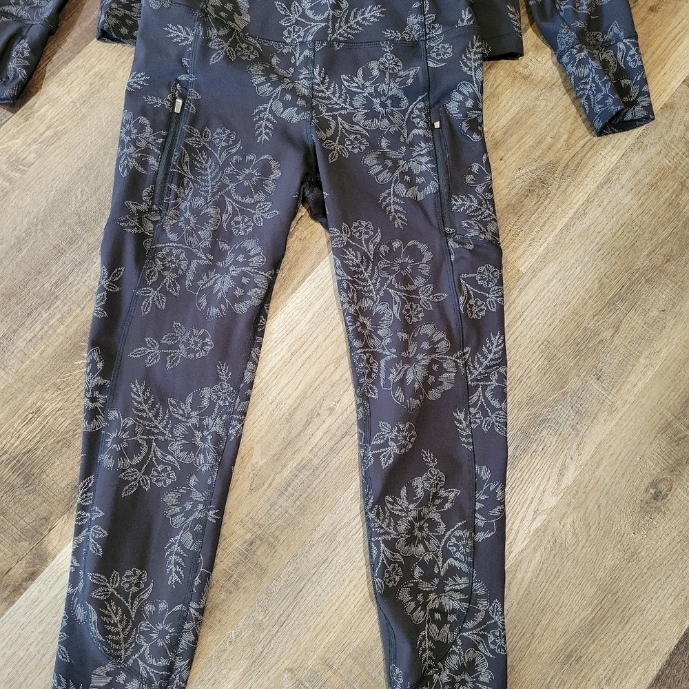 AVIA Floral Patterned Jacket and Pants Set - Picture 2 of 9